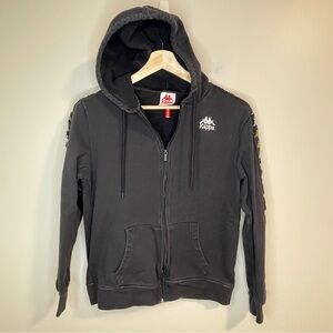 Kappa Black Zip-Up Hoodie